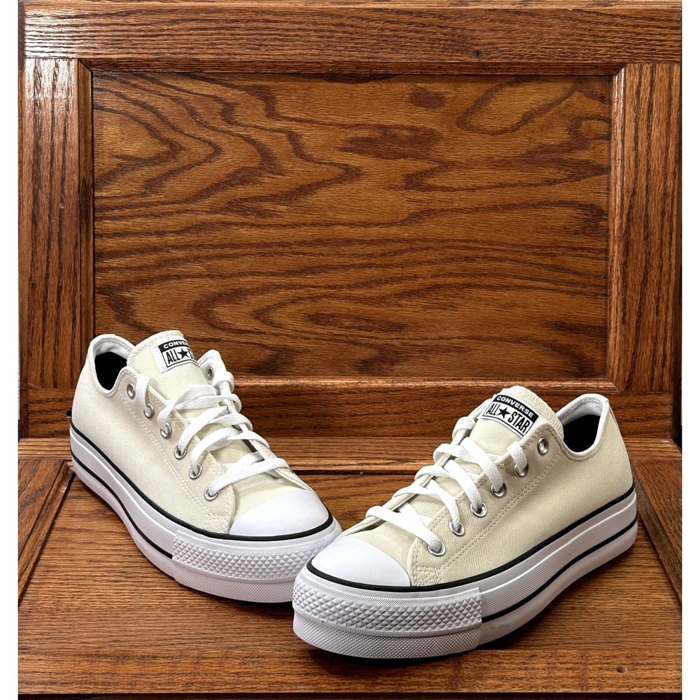Converse Chuck Taylor All Star Lift Platform Cream Canvas Size Women 9.5 - Picture 3 of 9